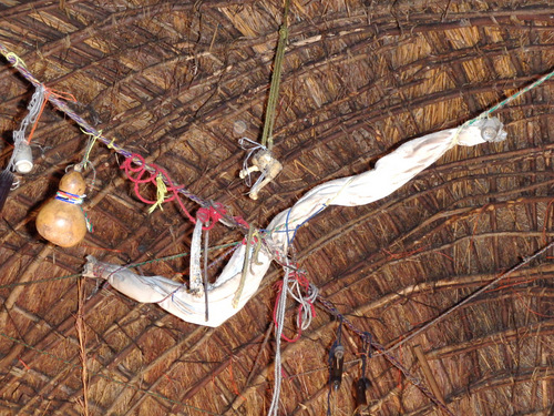 The roof of the Shaman's Beehive Rondavel.